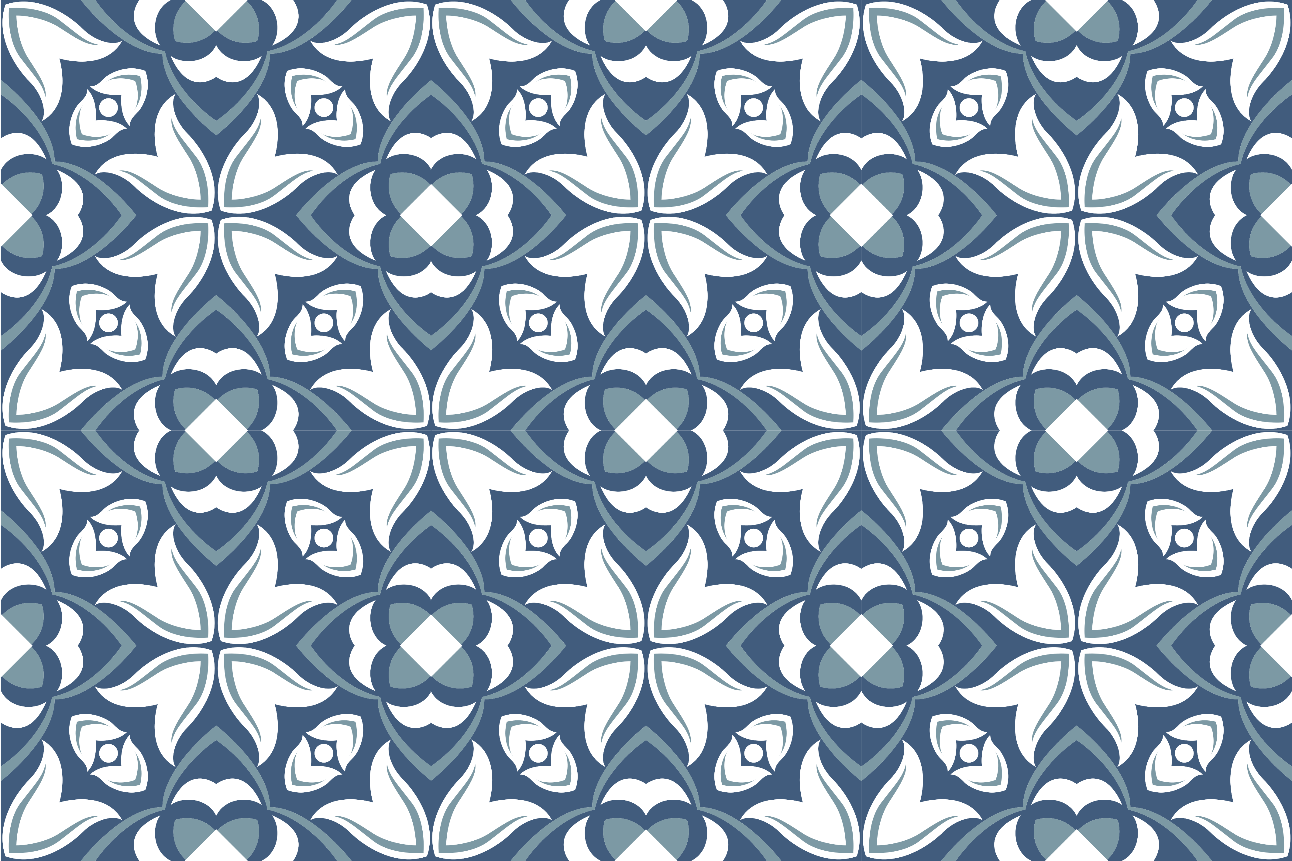 Vinyl Teppich Fliesenoptik anmutige botanische elemente - TenStickers