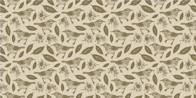 Vinyl Teppich Natur bezauberndes vogelmotiv - TenStickers