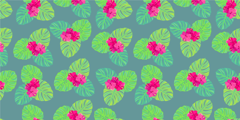 Vinyl Teppich Blumen exotisches blumenarrangement - TenStickers