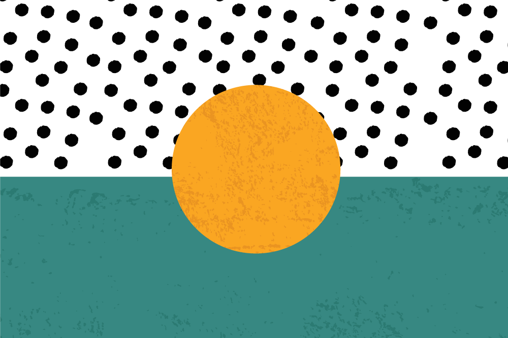 Vinyl Teppich minimalistisch kreis und punkte - TenStickers