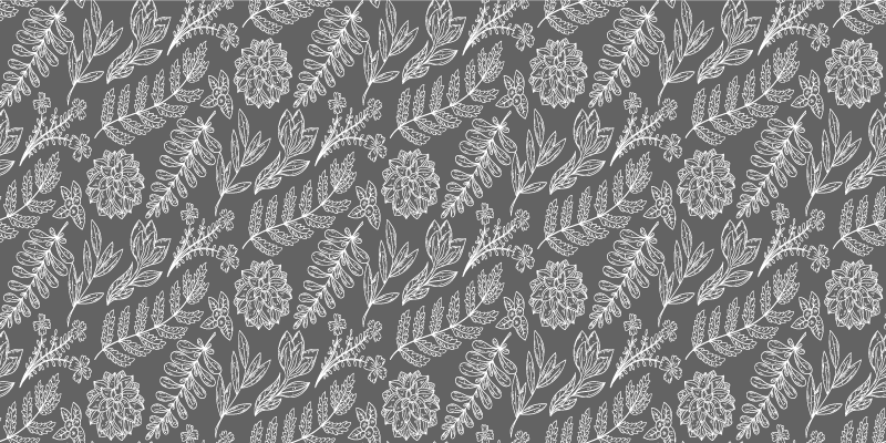 Vinyl Teppich Blumen blumen- und laubmuster - TenStickers