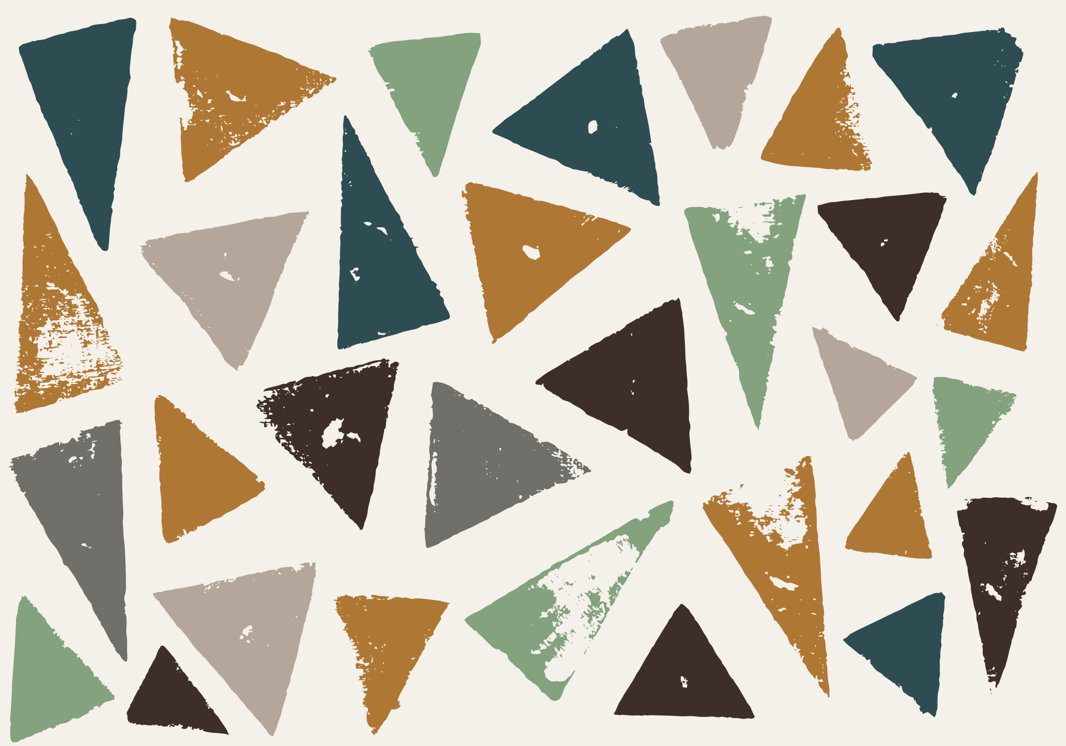 Vinyl Teppich minimalistisch lebendiges dreiecksmotiv - TenStickers