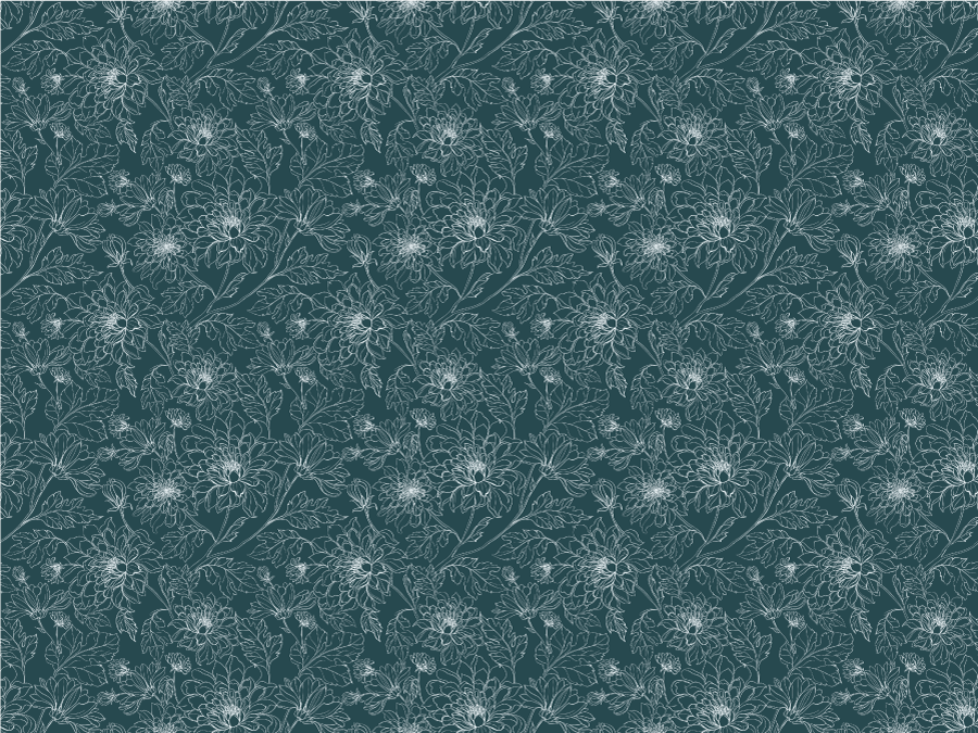 Vinyl Teppich Blumen botanisches Muster-Overlay - TenStickers