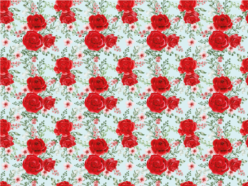 Vinyl Teppich Blumen rote florale Eleganz - TenStickers