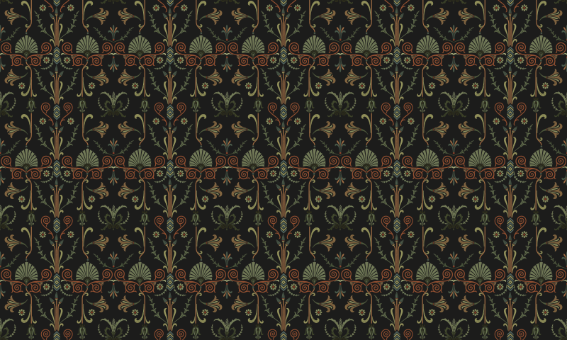 Vinylteppich Vintage ornate Botanische Muster - TenStickers