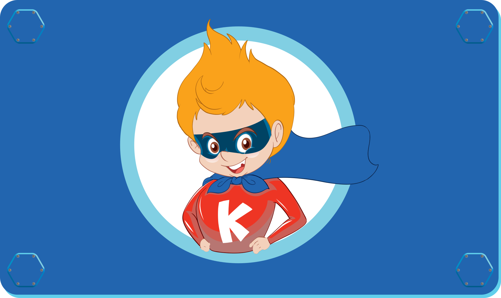 Vinyl Teppich Kinder superhelden-cartoon-figur - TenStickers