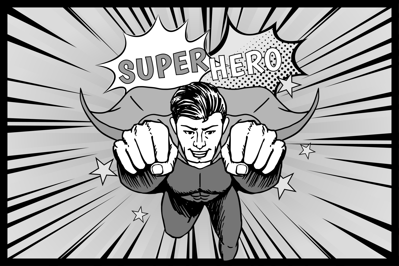 Vinyl Teppich Kinder dynamische superheldengrafik - TenStickers