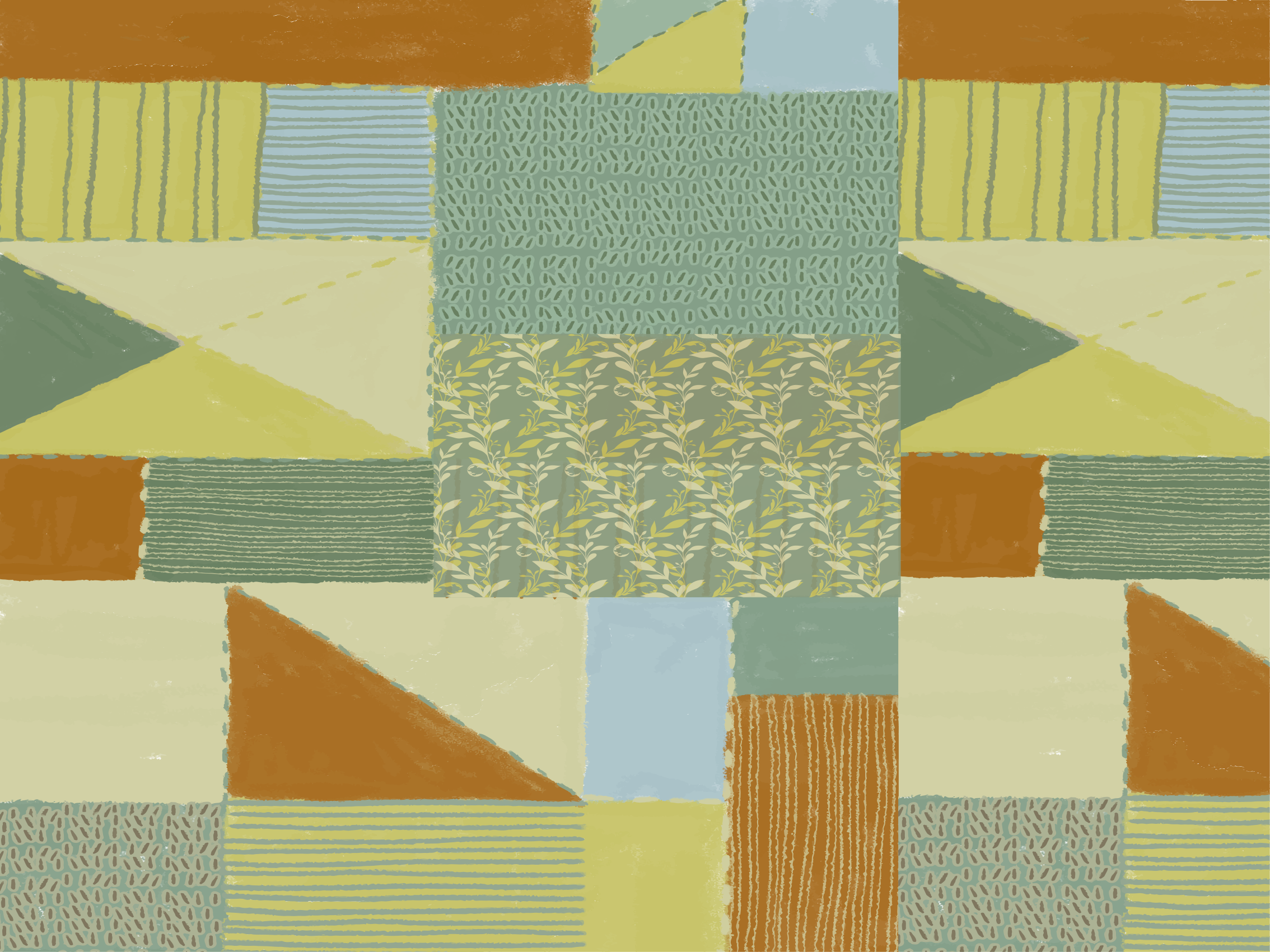 Vinyl Teppich geometrisch Patchwork - TenStickers