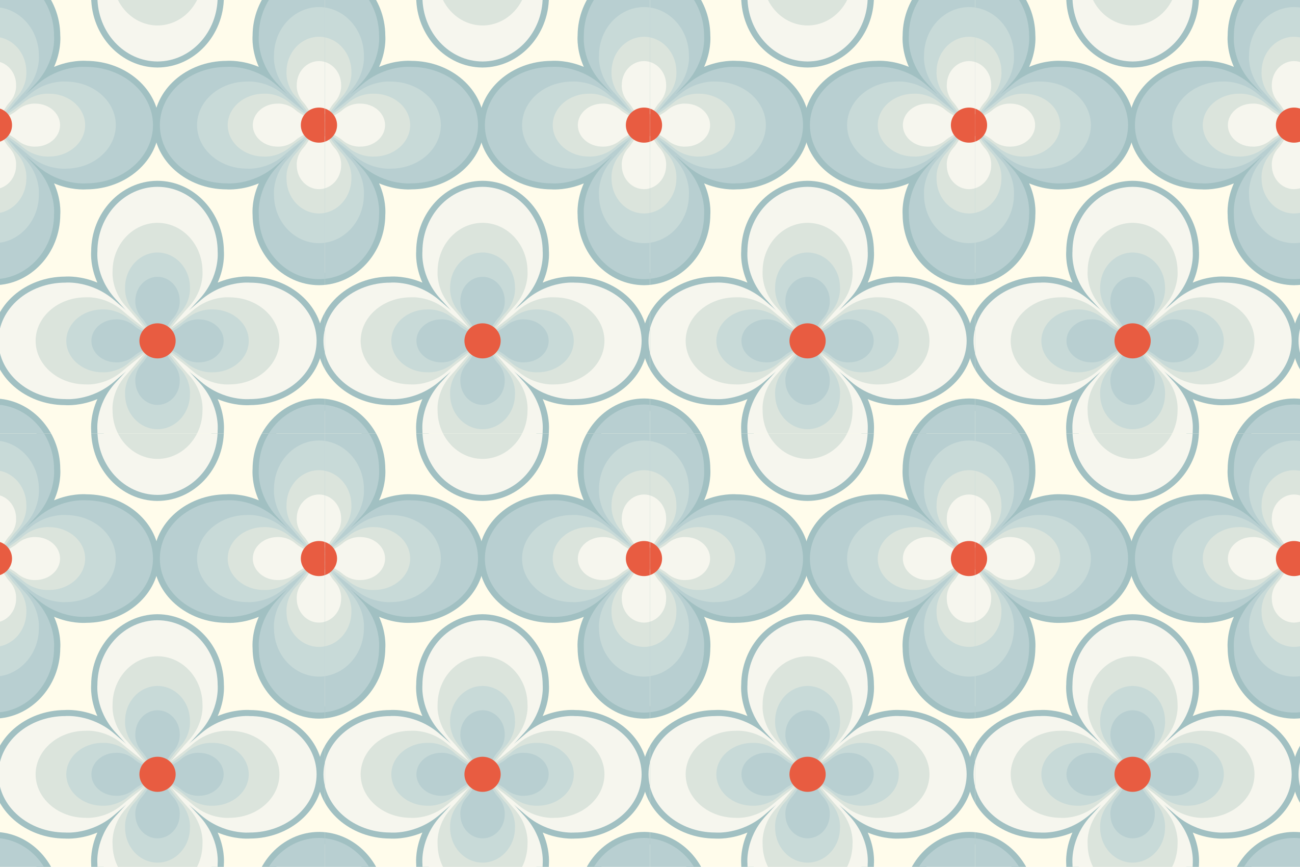 Vinyl Teppich Fliesenoptik geometrisches Blütenmuster - TenStickers