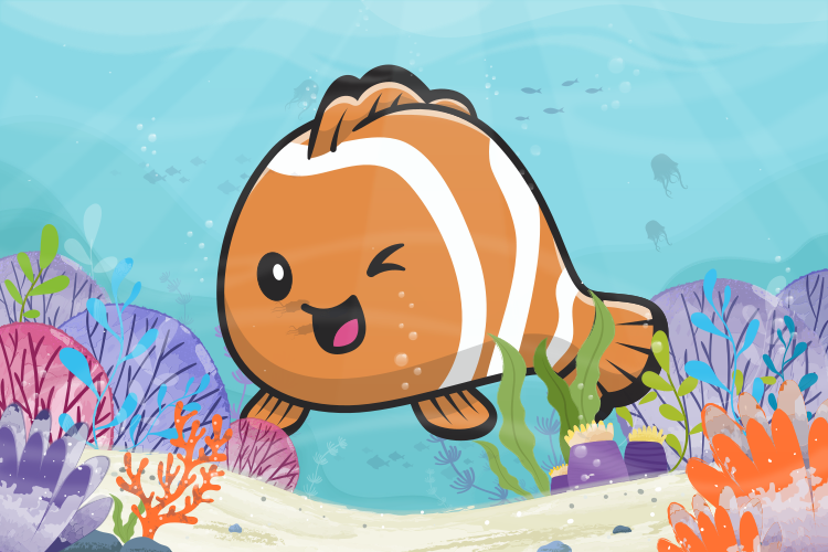 Vinyl Teppich Kinder animiertes Wasserabenteuer - TenStickers