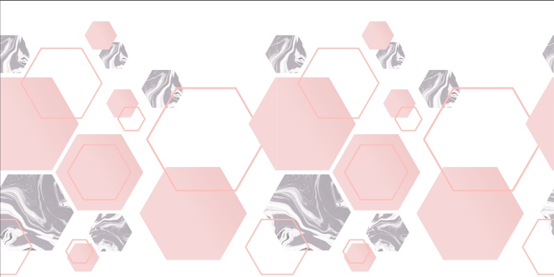 Vinyl Teppich Mosaik marmorierte Sechsecke - TenStickers