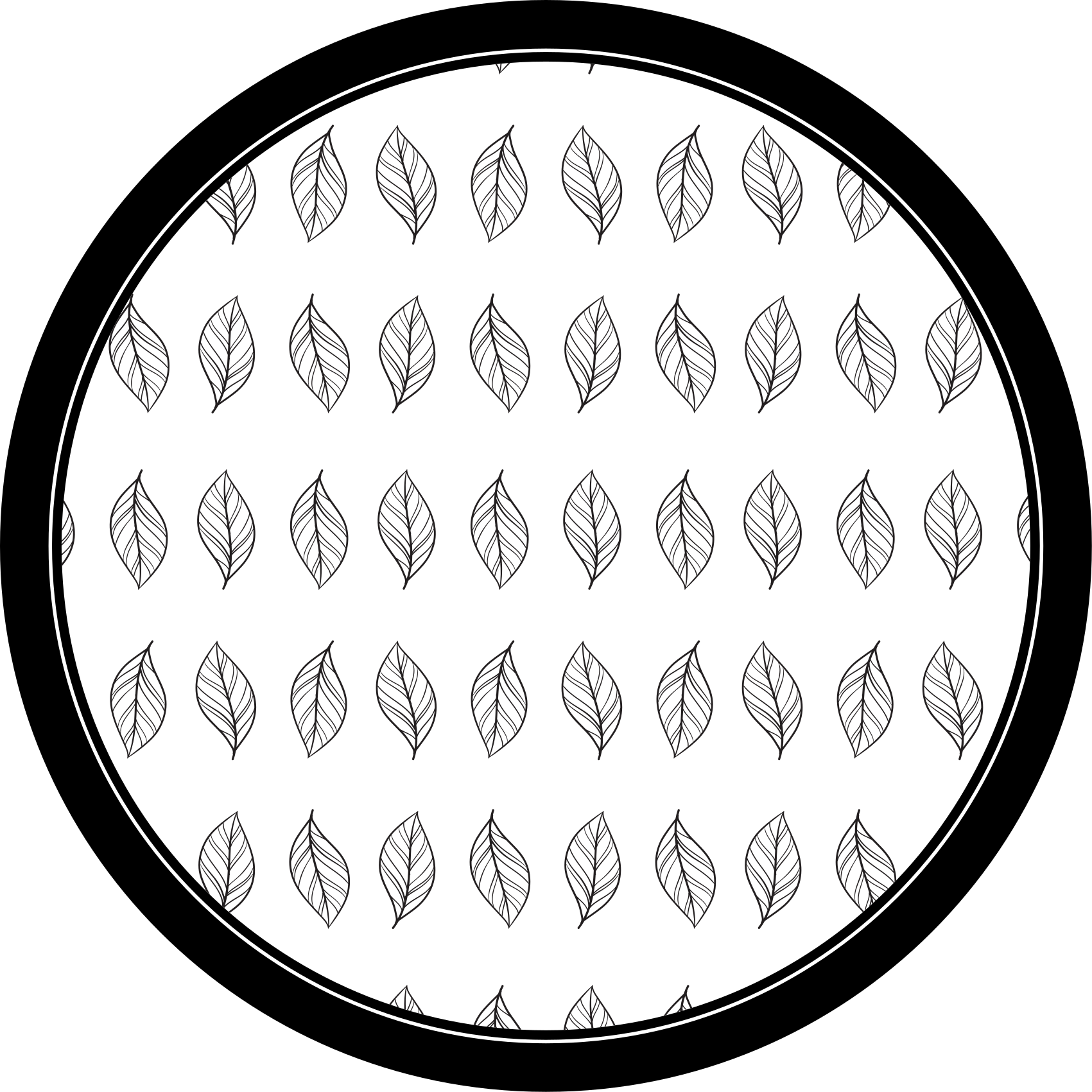 Vinyl Teppich Blumen botanisches Kreismotiv - TenStickers