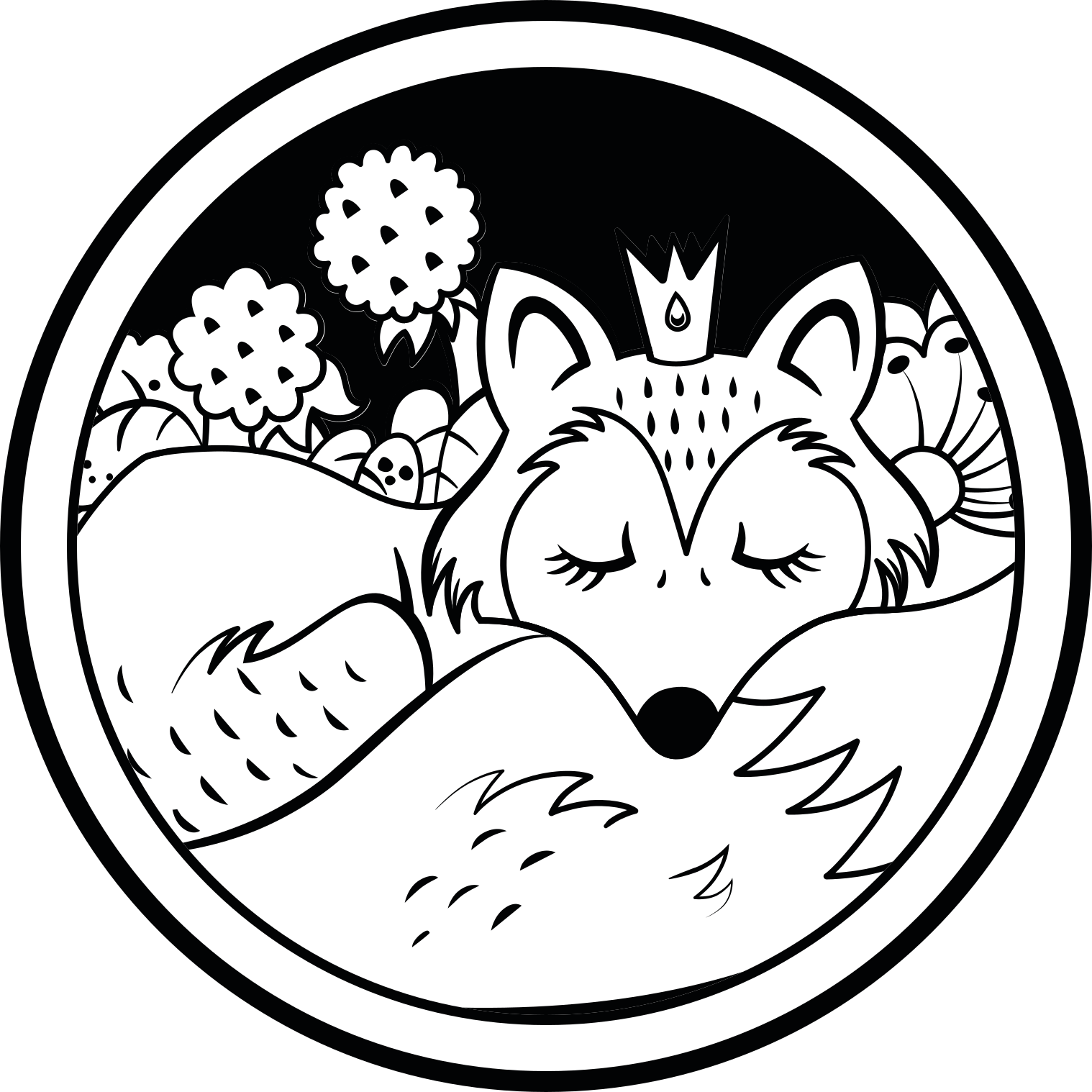 Vinyl Teppich Tiere schlafender Fuchs - TenStickers