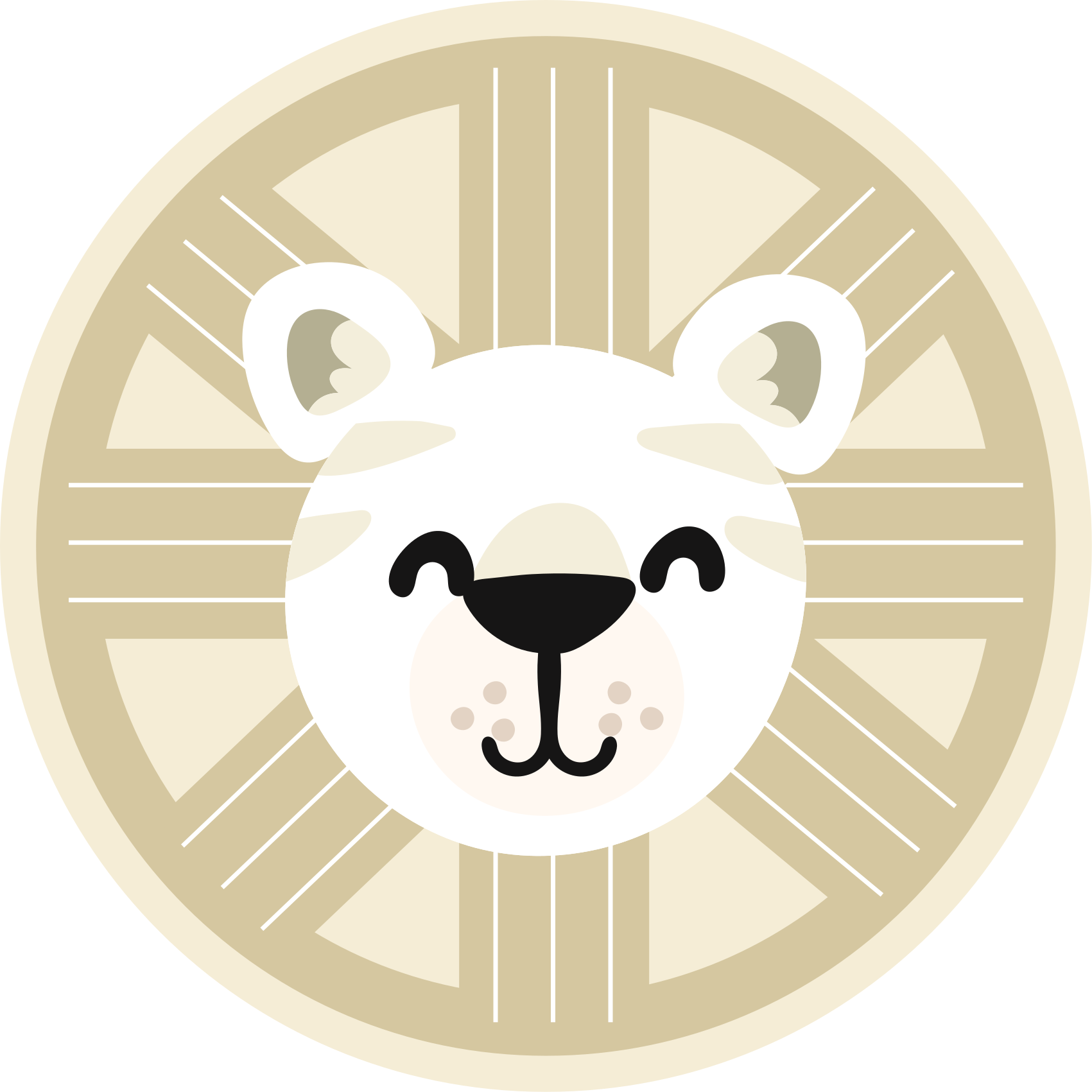 Vinyl Teppich Baby lächelnder Löwe - TenStickers