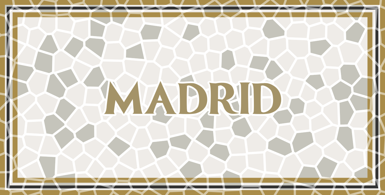 Vinyl Teppich mit Namen madrid geometrisches muster - TenStickers