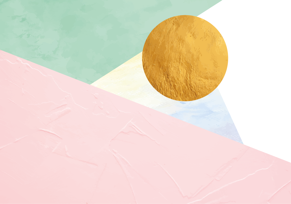 Vinyl Teppich geometrisch pastellfarbene Formen - TenStickers