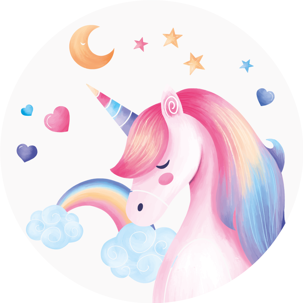 Vinylteppich kindlich einhorn fantasie - TenStickers