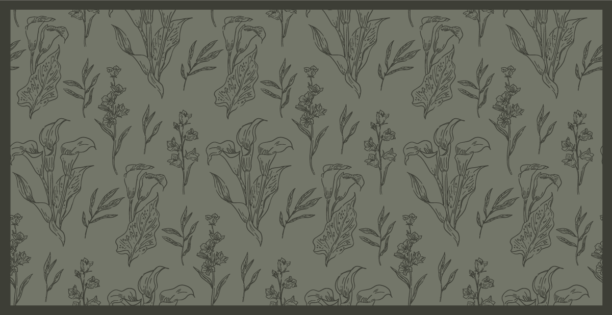 Vinyl Teppich Blumen botanische illustrationen - TenStickers