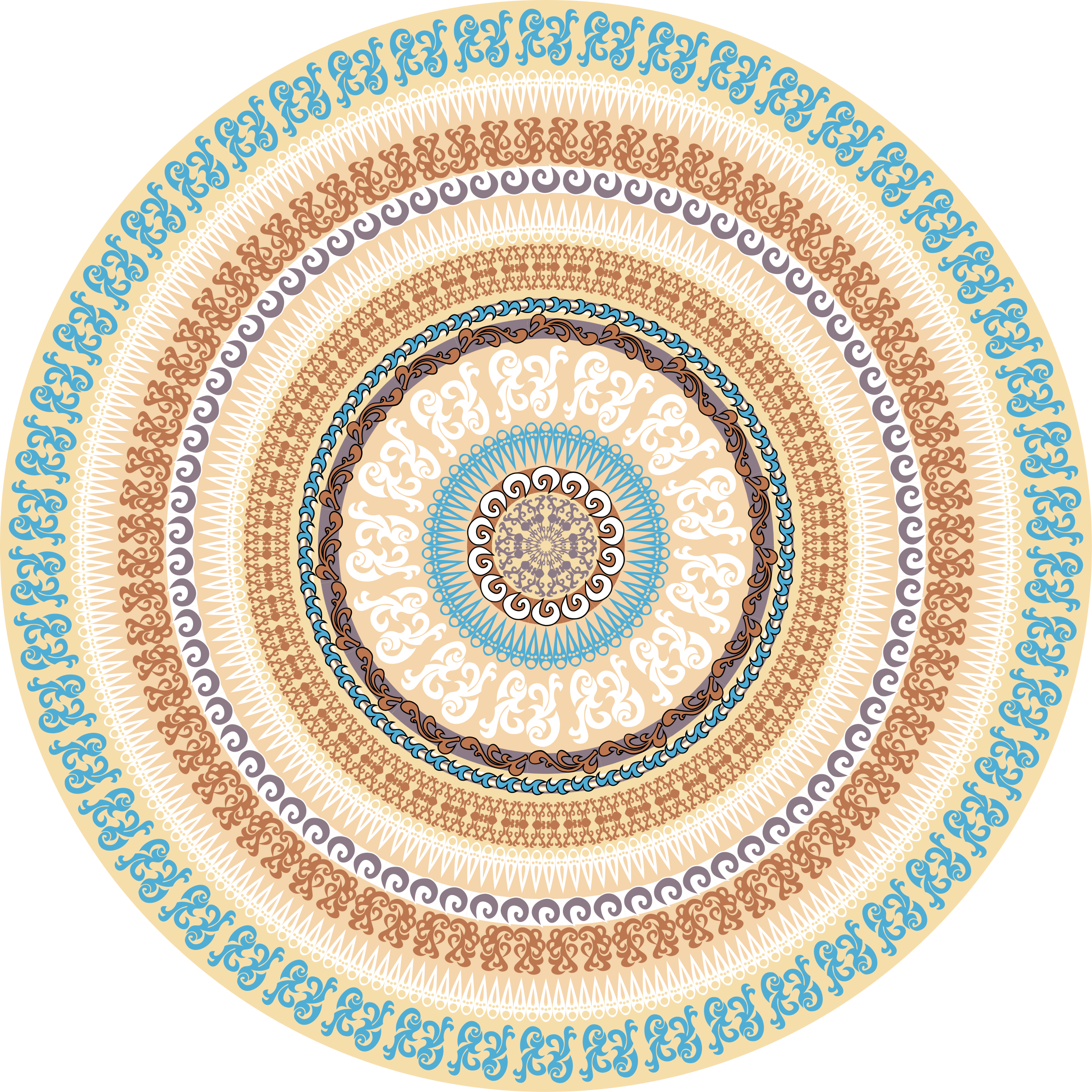 Vinyl teppich mandala im mandala kreisdesign - TenStickers
