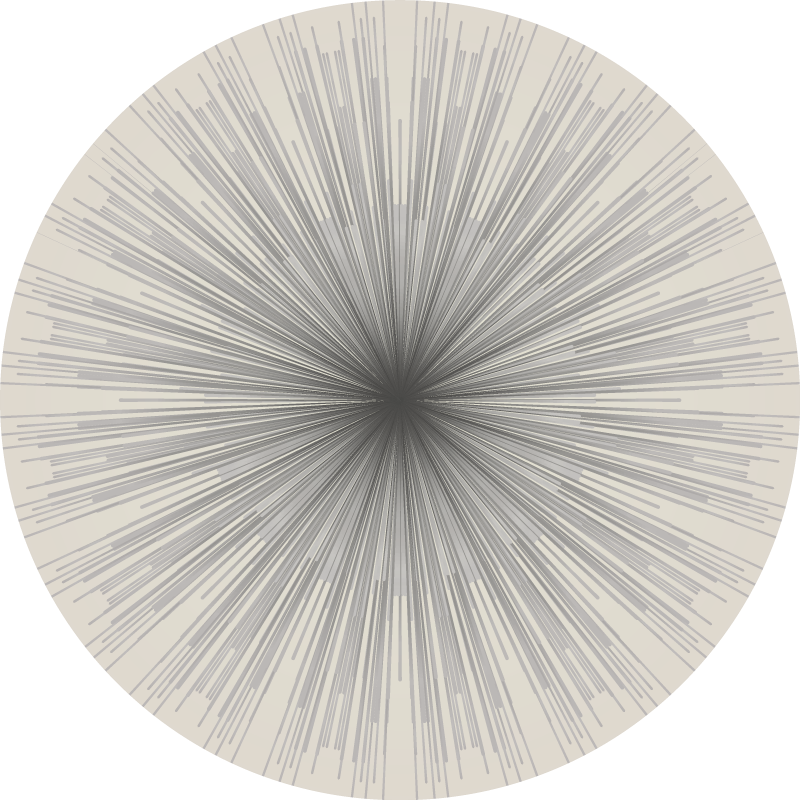 Vinyl Teppich minimalistisch geometrisches burst-runddesign - TenStickers