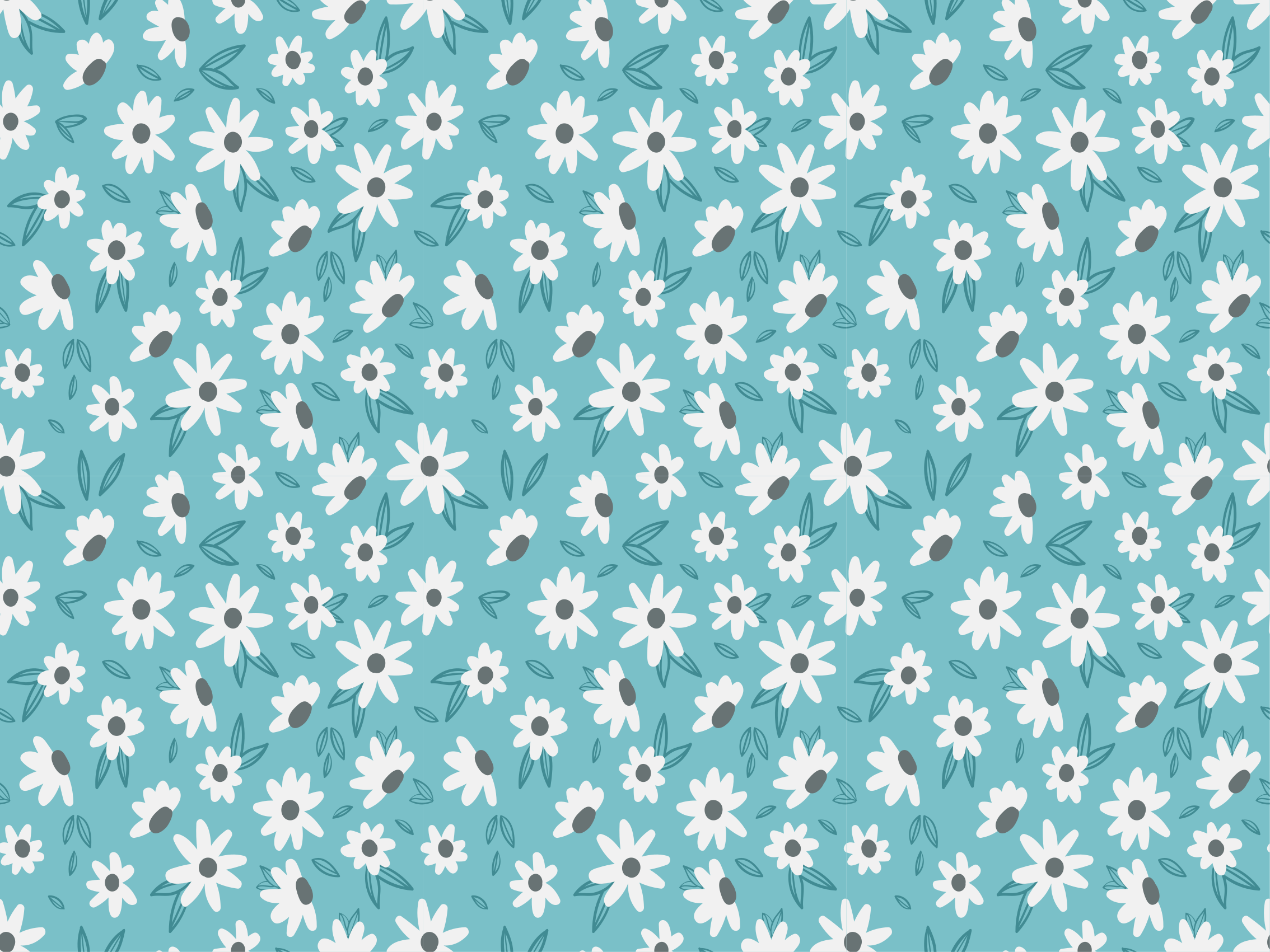 Vinyl teppich blumen für florale dekoration - TenStickers