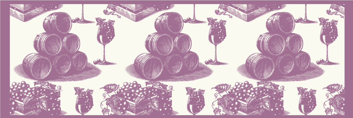 Vinyl Teppich Vintage Weinkeller Skizze - TenStickers