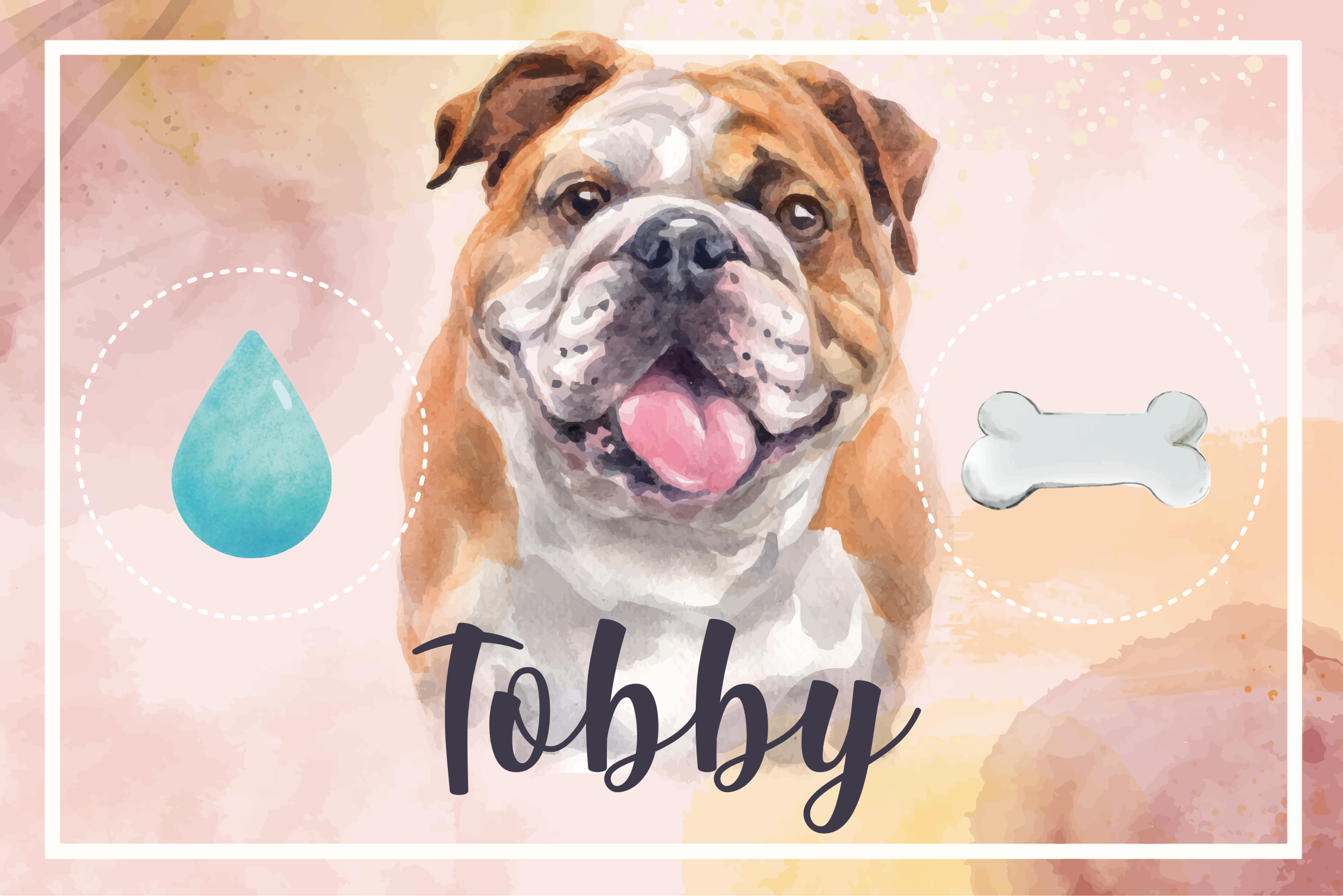 Vinylteppich Tiere Bulldog Matte - TenStickers