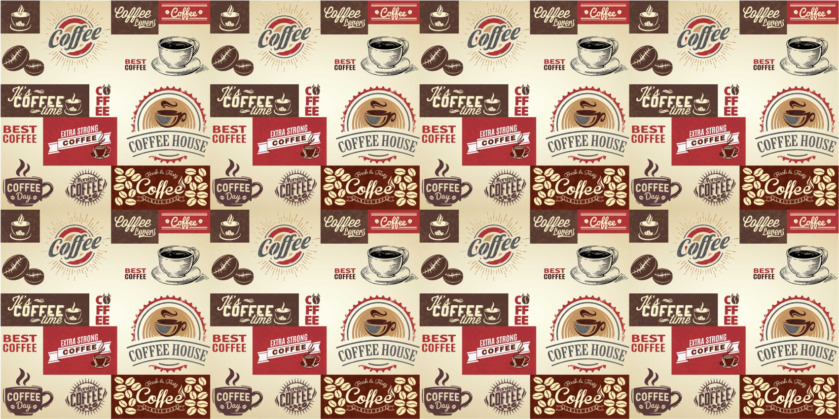 Vinyl läufer kuche vintage kaffee design - TenStickers