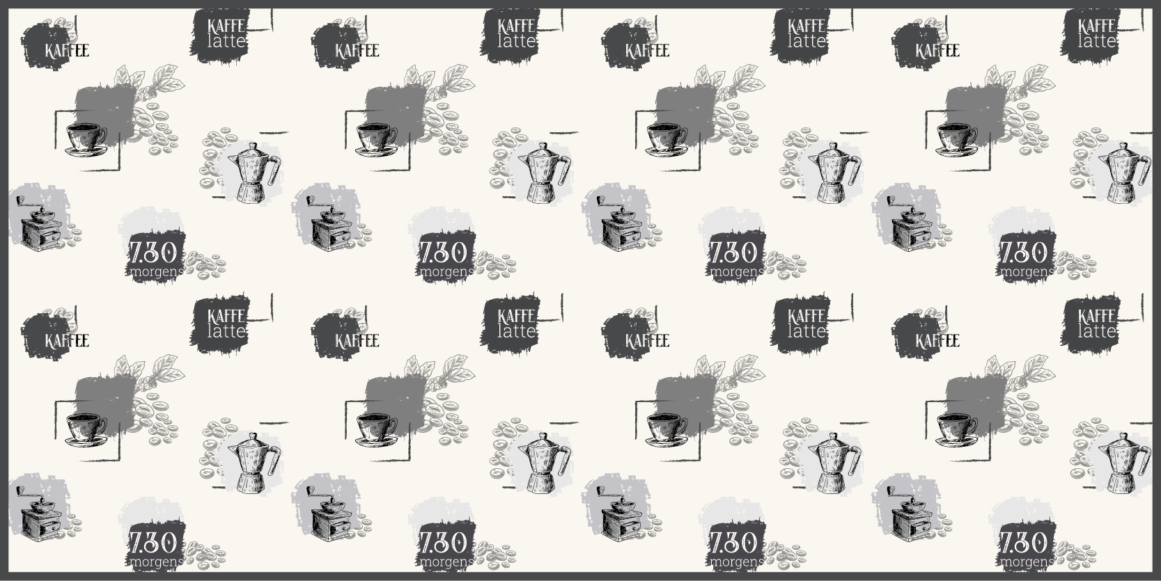 Vinyl Teppich Küche Kaffee-Muster - TenStickers