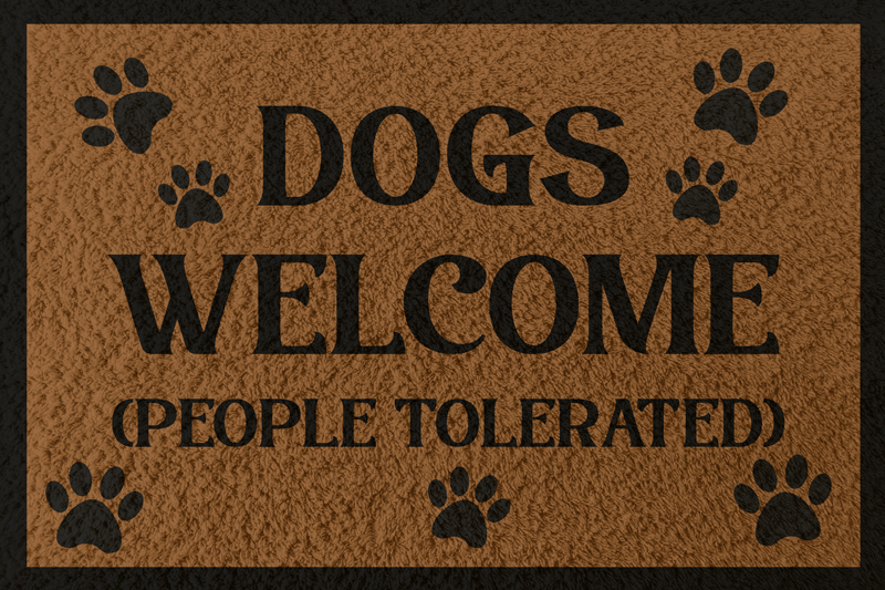 Vinylteppich Spruch dogs welcome - TenStickers