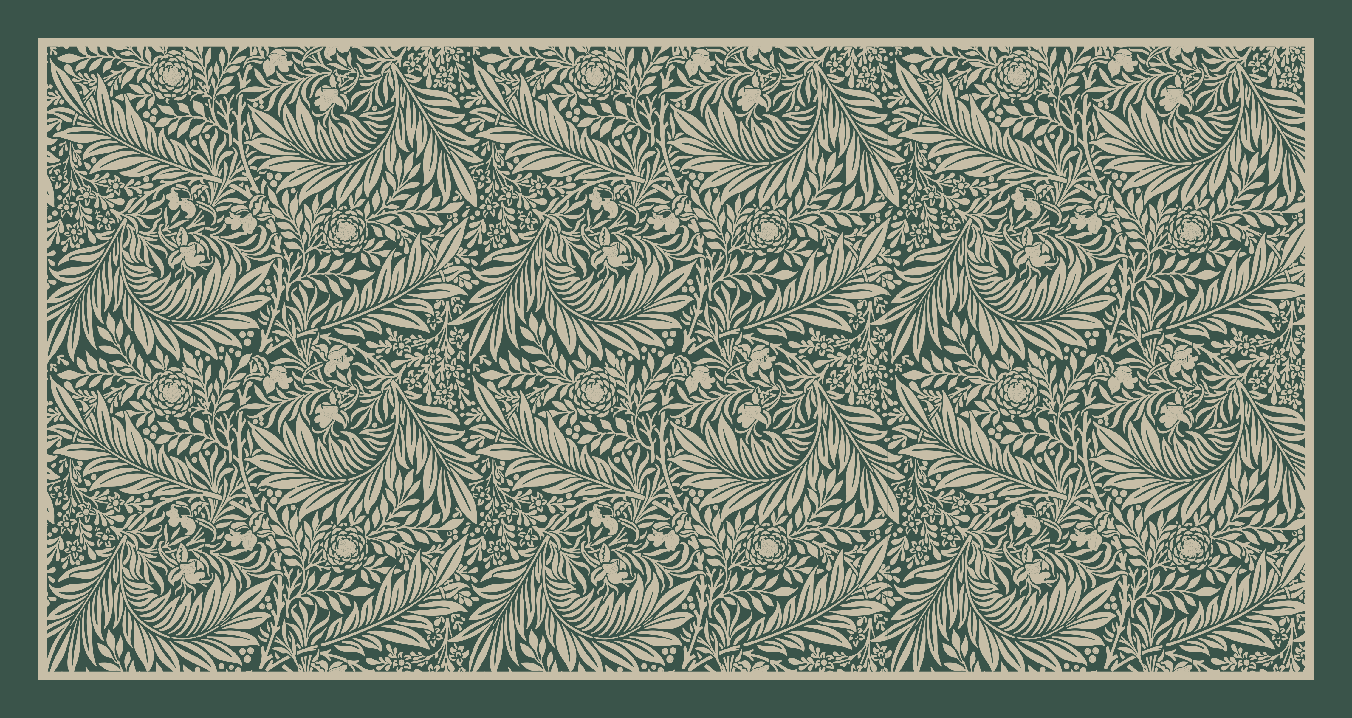 Vinylteppich Vintage Jugendstil Blumenmuster - TenStickers