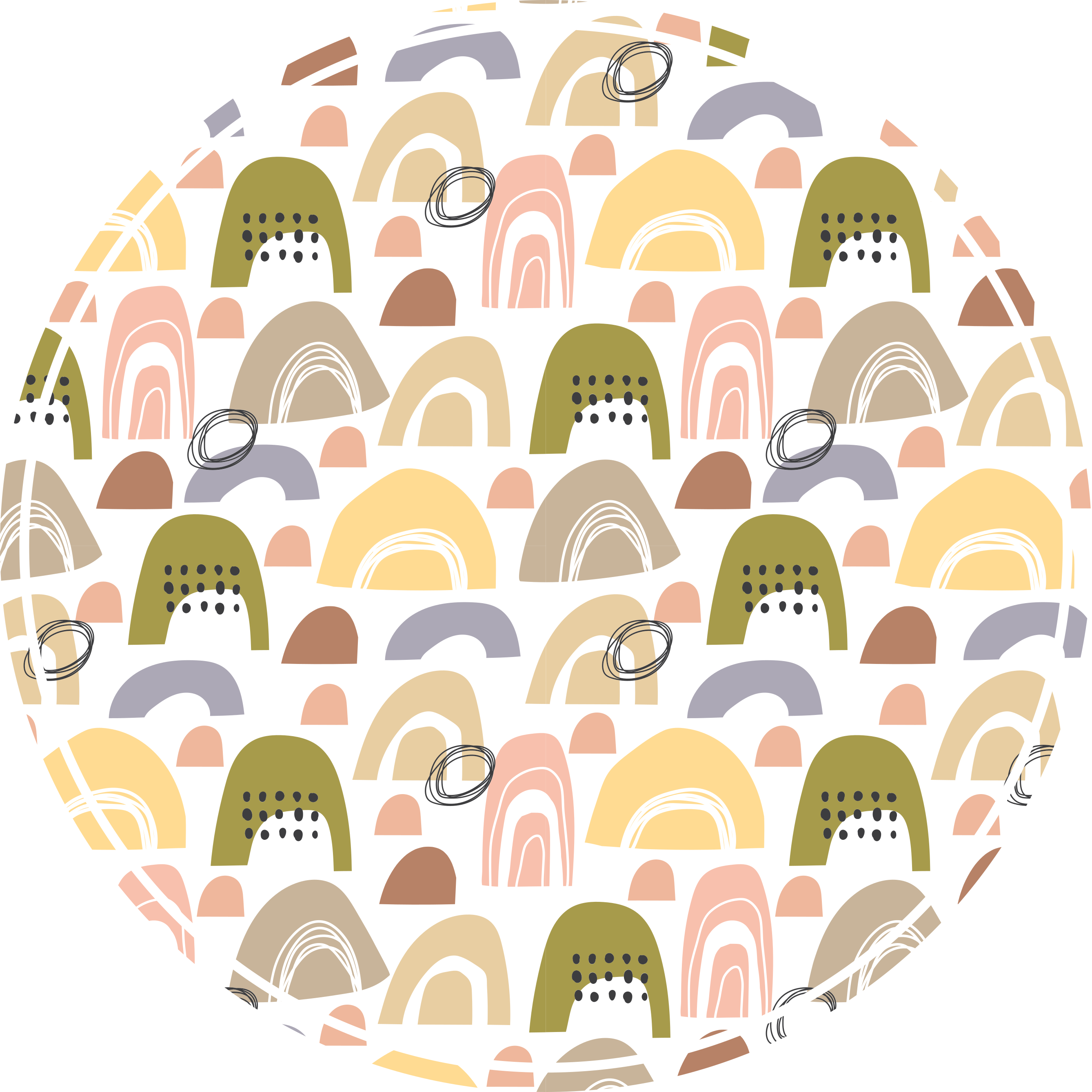 Vinylteppich Nordisches Regenbogenmuster - TenStickers