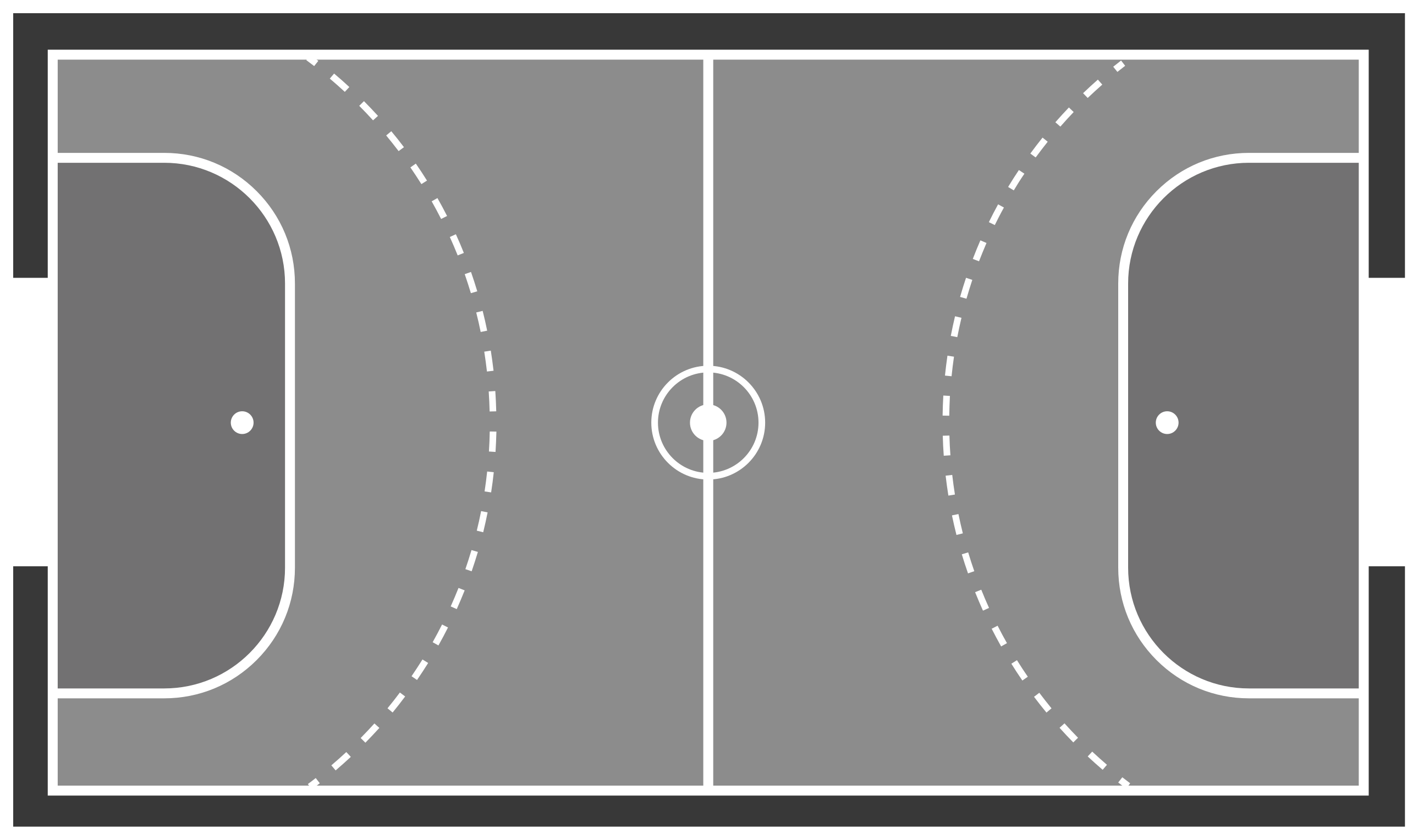 Vinyl Teppich minimalistisch Handballfeld - TenStickers