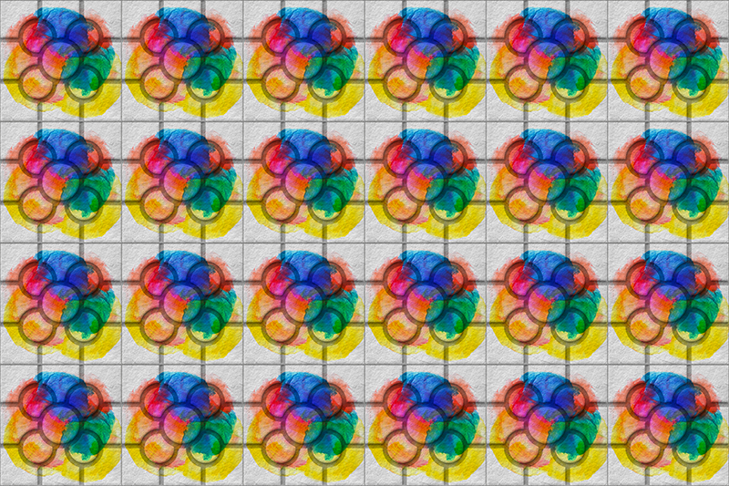 Vinylteppich Retro bunte Bilbao-Straßenfliesen - TenStickers