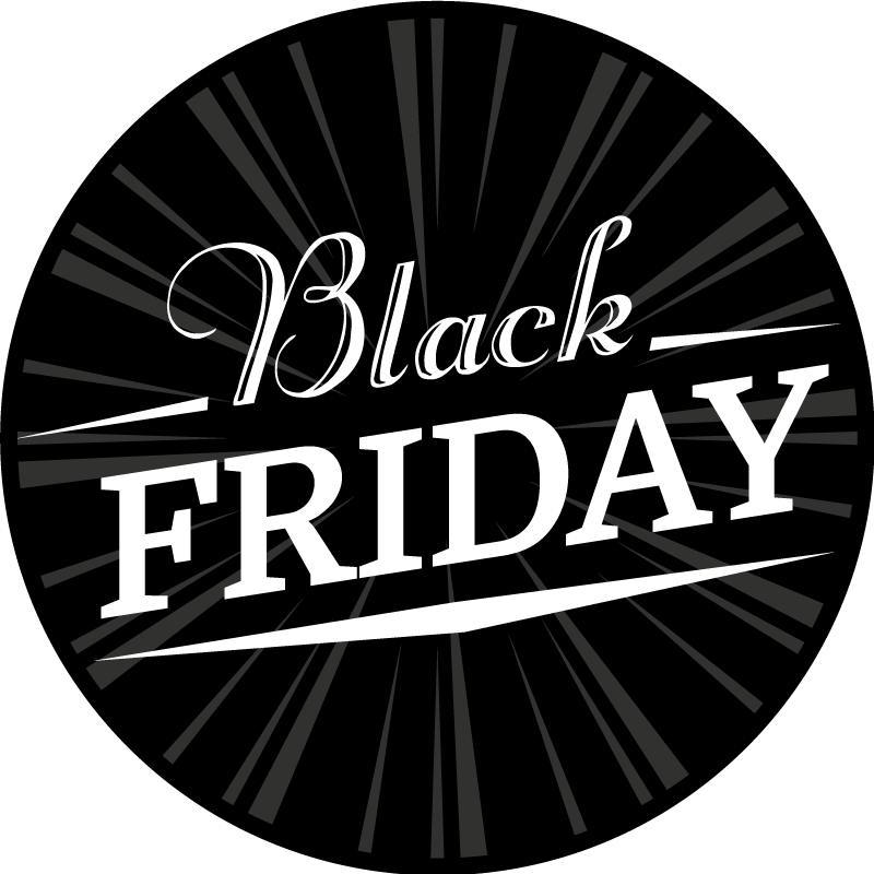 Vinyl Teppich rund Black Friday - TenStickers