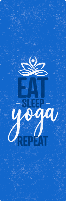 Vinyl Teppich Mandala Eat Sleep Yoga Repeat - TenStickers