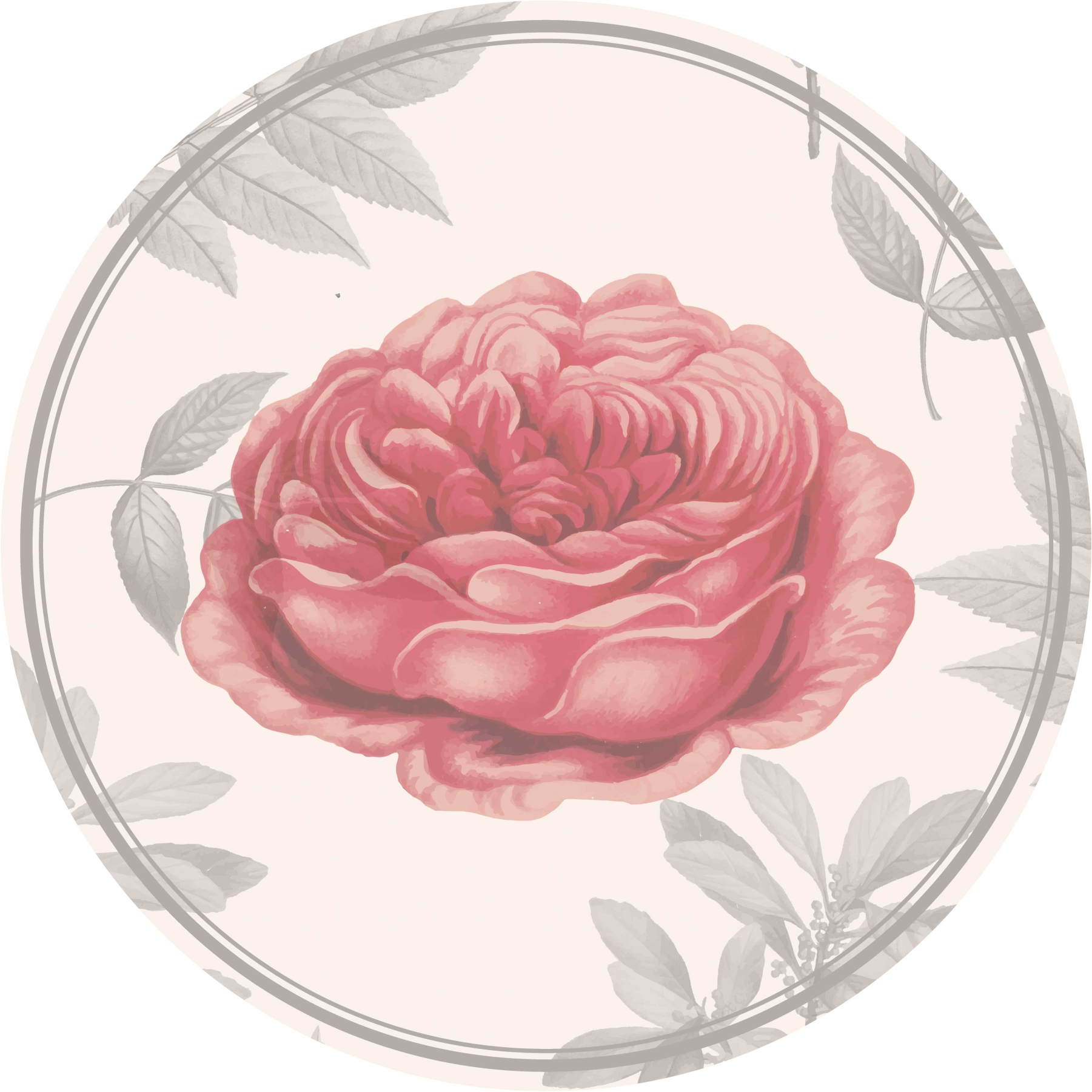Vinyl Teppich Wohnzimmer rosane Rose - TenStickers
