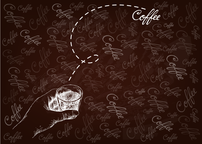 Vinyl Teppich Spruch kalligrafisches getränkemotiv - TenStickers