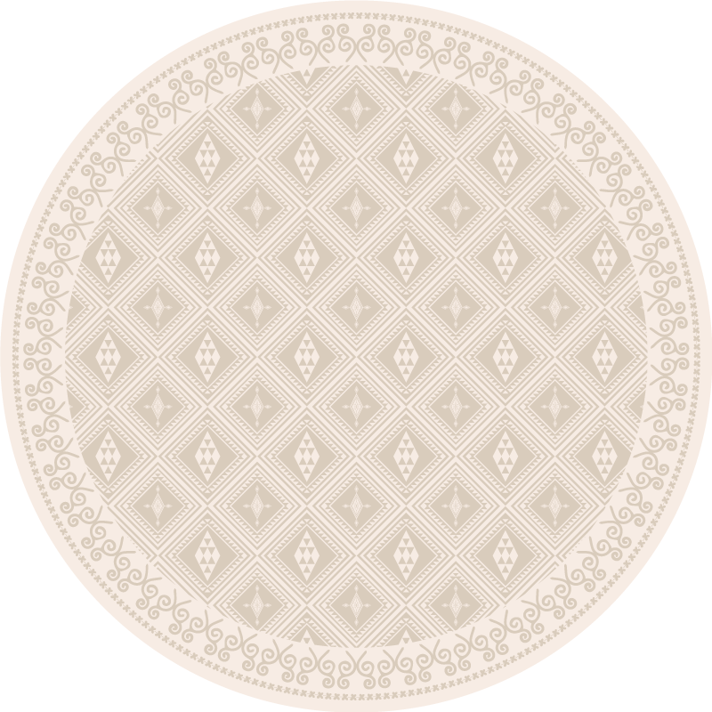 Vinyl Teppich beige stammeslosanges - TenStickers
