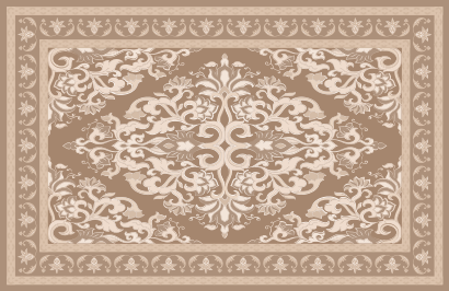 Vinyl Teppich beige orientalisches design - TenStickers