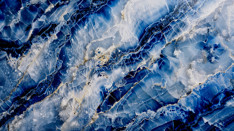 Vinyl Teppich Marmor dunkelblau - TenStickers