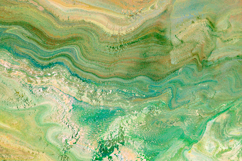 Vinyl Teppich Marmor grün- und beigetöne - TenStickers