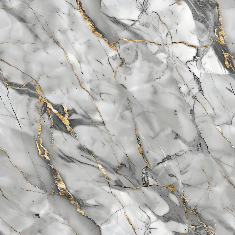 Vinyl Teppich Marmor grau-goldenes Design - TenStickers