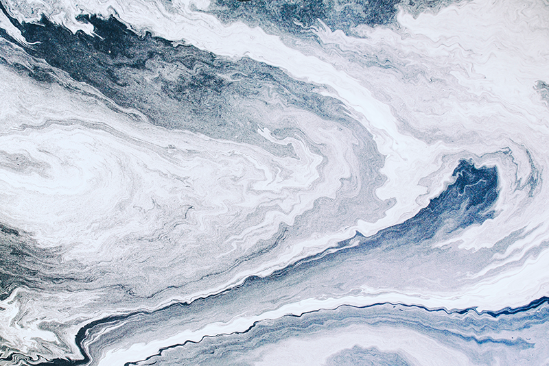 Vinyl Teppich Marmor minimalistisches blau-graues Design - TenStickers