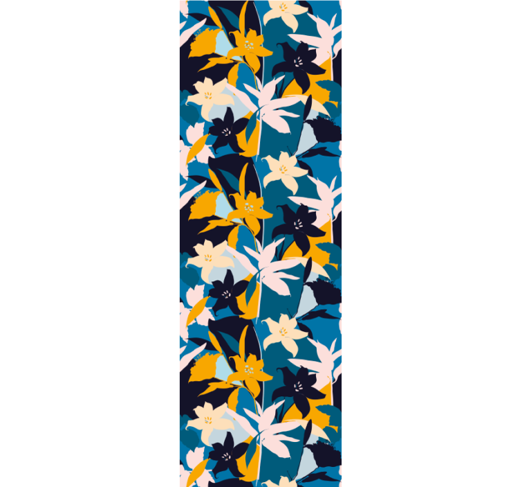 Tapete Natur Blumentapete abstraktes buntes Muster - TenStickers