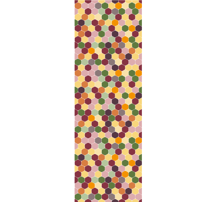 Fliesen Tapete kleine bunte sechsecke - TenStickers