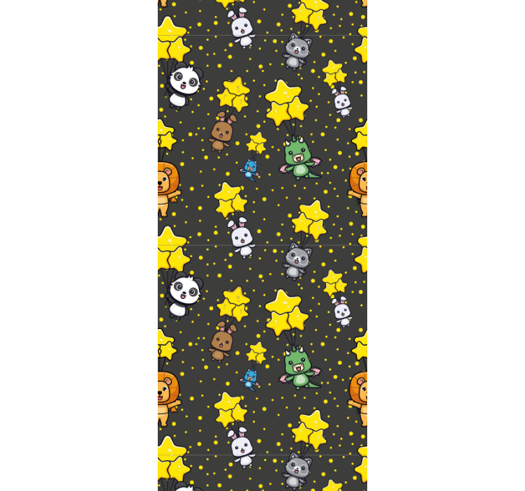 Tapete Baby tierbabys und sterne - TenStickers