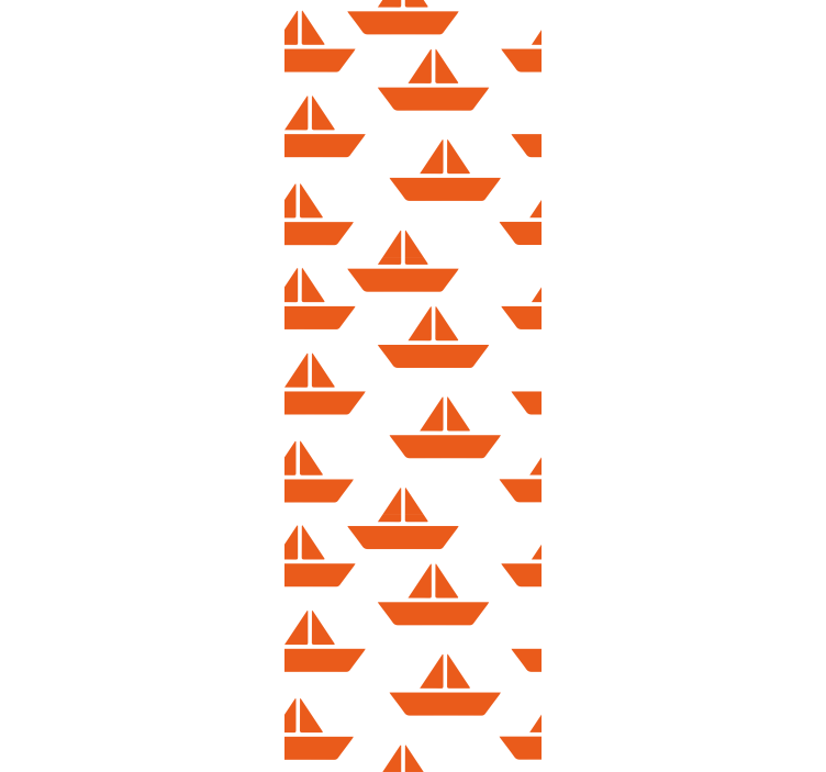Tapete Kinderzimmer oranges segelbootmotiv - TenStickers