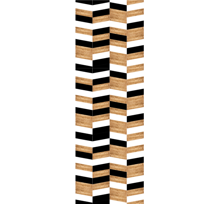 Tapete horizontale Streifen chevron-holzdesign - TenStickers