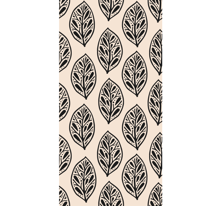 Tapete Blätter stilvolles beiges arrangement - TenStickers